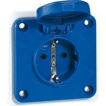 Встраиваемая розетка бытового назначения LEGRAND P17 Tempra Pro немецкий стандарт без шторок синий Встраиваемая розетка бытового назначения LEGRAND P17 Tempra Pro немецкий стандарт без шторок синий