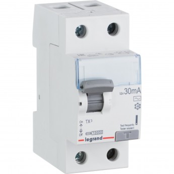 Выключатель дифференциального тока LEGRAND TX³ 2П 25 А тип AC 30 мА 2 модуля белый Выключатель дифференциального тока LEGRAND TX³ 2П 25 А тип AC 30 мА 2 модуля белый