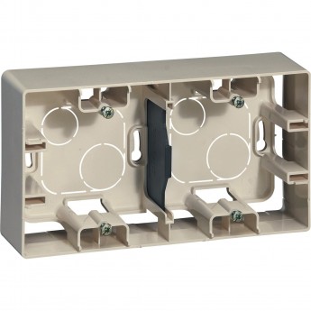 Коробка накладного монтажа LEGRAND Etika 2 поста слоновая кость Коробка накладного монтажа LEGRAND Etika 2 поста слоновая кость