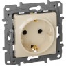 Розетка LEGRAND 2К+З со шторками немецкий стандарт 16 А 250 В Etika слоновая кость 672322