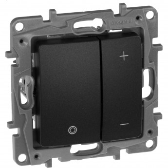 Светорегулятор LEGRAND нажимной Etika 400 Вт антрацит Светорегулятор LEGRAND нажимной Etika 400 Вт антрацит