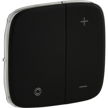 Лицевая панель LEGRAND Valena ALLURE для кнопочного светорегулятора антрацит Лицевая панель LEGRAND Valena ALLURE для кнопочного светорегулятора антрацит