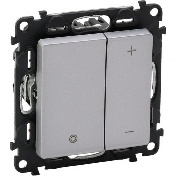 Светорегулятор LEGRAND Valena LIFE кнопочный универсальный 400Вт без нейтрали с лицевой панелью цвет алюминий Светорегулятор LEGRAND Valena LIFE кнопочный универсальный 400Вт без нейтрали с лицевой панелью цвет алюминий