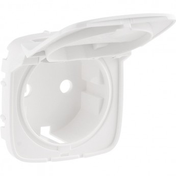 Лицевая панель LEGRAND Valena ALLURE для розетки 2К+З с крышкой белая Лицевая панель LEGRAND Valena ALLURE для розетки 2К+З с крышкой белая