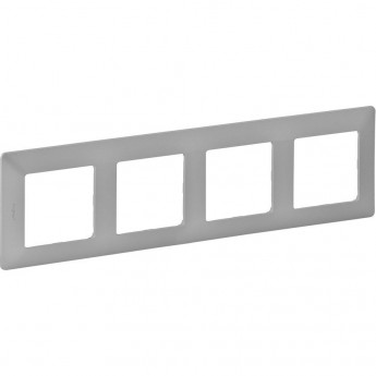 Рамка LEGRAND Valena LIFE "Алюминий", 4-постовая универсальная, белый Рамка LEGRAND Valena LIFE "Алюминий", 4-постовая универсальная, белый