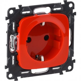 Силовая розетка LEGRAND Valena ALLURE 2К+З 16А 250В с защитными шторками безвинтовые зажимы с лицевой панелью красный Силовая розетка LEGRAND Valena ALLURE 2К+З 16А 250В с защитными шторками безвинтовые зажимы с лицевой панелью красный