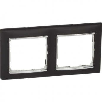 Рамка LEGRAND Valena 2 поста горизонтальный монтаж ноктюрн/серебряный штрих Рамка LEGRAND Valena 2 поста горизонтальный монтаж ноктюрн/серебряный штрих