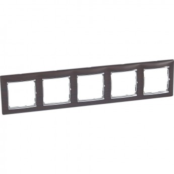 Рамка LEGRAND Valena 5 постов горизонтальный монтаж темное дерево/серебряный штрих Рамка LEGRAND Valena 5 постов горизонтальный монтаж темное дерево/серебряный штрих