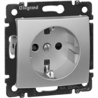 Силовая розетка LEGRAND Valena 2К+3 с защитными шторками на винтах 10/16 А 230/250 В алюминий Силовая розетка LEGRAND Valena 2К+3 с защитными шторками на винтах 10/16 А 230/250 В алюминий