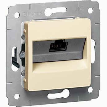 Информационная розетка LEGRAND Cariva RJ45 категория 6 UTP слоновая кость Информационная розетка LEGRAND Cariva RJ45 категория 6 UTP слоновая кость