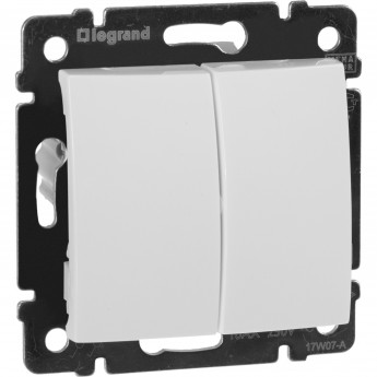 Переключатель LEGRAND Valena на два направления двухклавишный 10 A 250 В белый Переключатель LEGRAND Valena на два направления двухклавишный 10 A 250 В белый