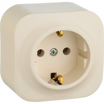 Розетка LEGRAND 2К+З без шторок 16 A 250 В Quteo IP 20 слоновая кость Розетка LEGRAND 2К+З без шторок 16 A 250 В Quteo IP 20 слоновая кость
