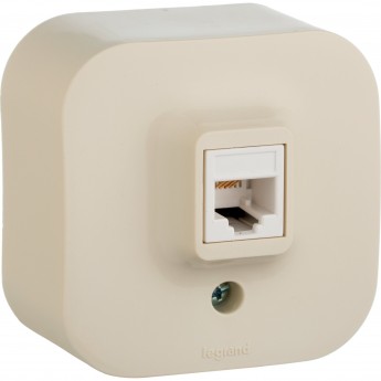 Розетка LEGRAND RJ45 категория 5e UTP Quteo IP 20 слоновая кость Розетка LEGRAND RJ45 категория 5e UTP Quteo IP 20 слоновая кость