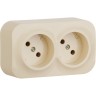 Розеточный блок LEGRAND 2 x 2К без шторок 16 A 250 В Quteo IP 20 слоновая кость 782242
