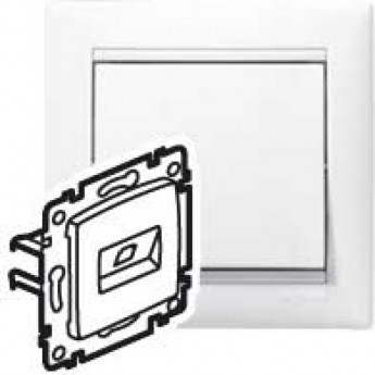 Информационная розетка LEGRAND Valena RJ45 категория 6 UTP 1 выход на захватах белый Информационная розетка LEGRAND Valena RJ45 категория 6 UTP 1 выход на захватах белый