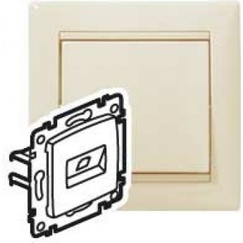Информационная розетка LEGRAND Valena RJ45 категория 6 UTP 2 выхода на захватах слоновая кость Информационная розетка LEGRAND Valena RJ45 категория 6 UTP 2 выхода на захватах слоновая кость