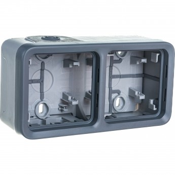 Коробка LEGRAND PLEXO 2 поста, гориз., серый Коробка LEGRAND PLEXO 2 поста, гориз., серый