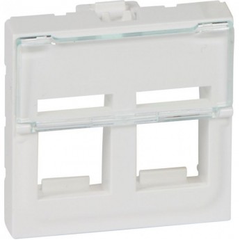 Лицевая панель для информационных розеток LEGRAND Mosaic для 2 коннекторов формата Keystone, 2 модуля, белый Лицевая панель для информационных розеток LEGRAND Mosaic для 2 коннекторов формата Keystone, 2 модуля, белый