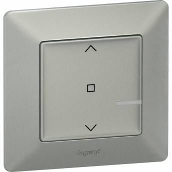 Умный беспроводной выключатель рольставней LEGRAND Valena Life with NETATMO, алюминий