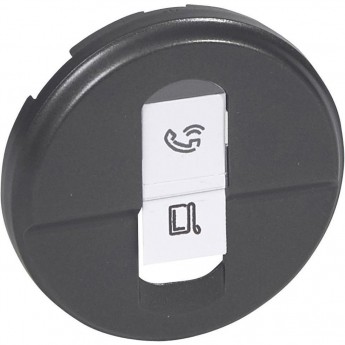 Лицевая панель LEGRAND Celiane розетки RJ 45 UTP/FTP., графит Лицевая панель LEGRAND Celiane розетки RJ 45 UTP/FTP., графит